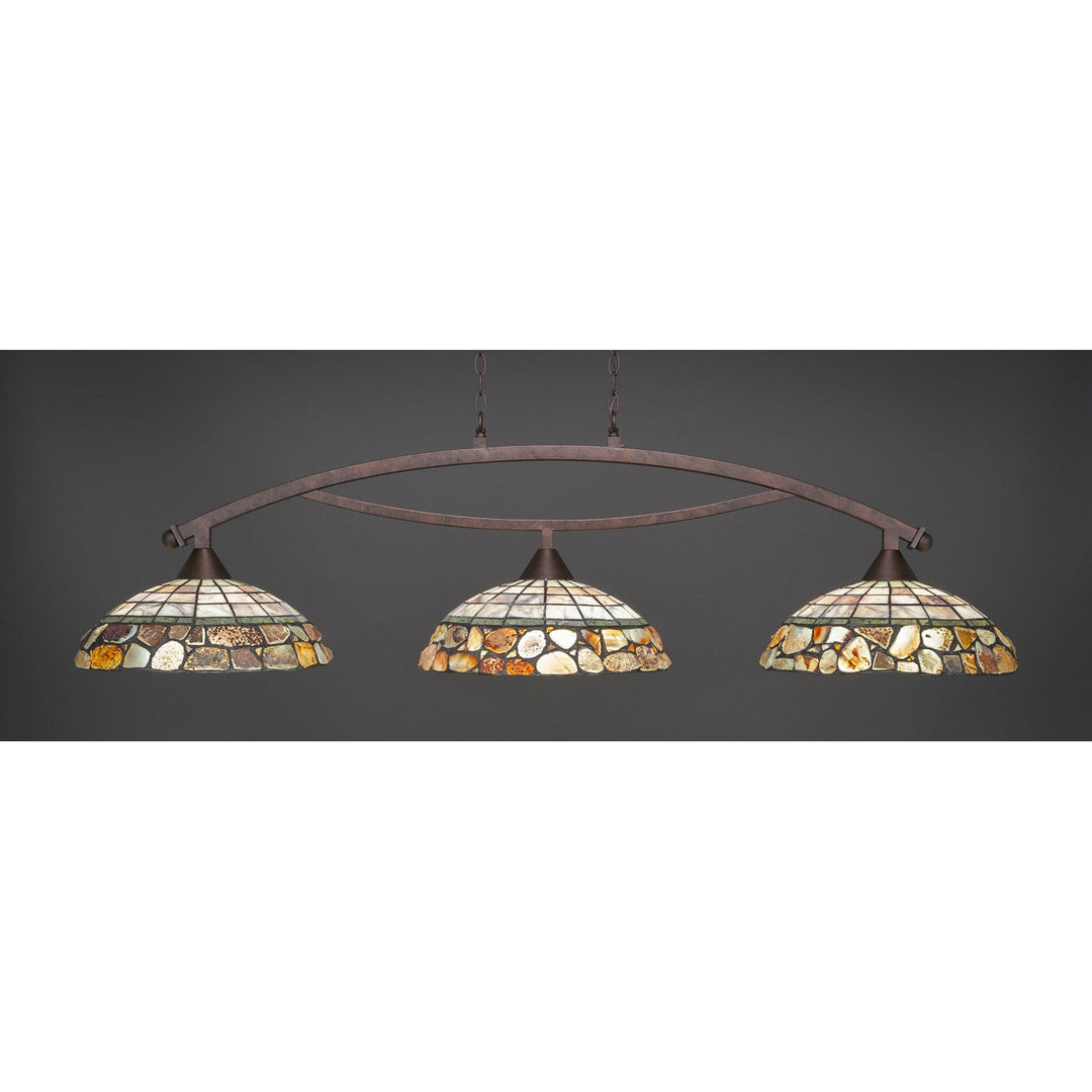 Toltec Bow 873-brz-973 Pendant Light - Dark Granite