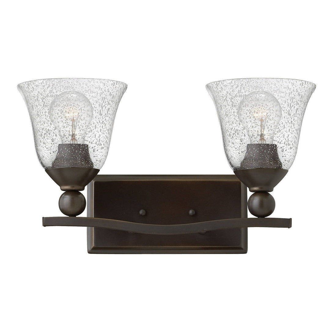 Hinkley Bolla 5892OB-CL Bath Vanity Light 16 in. wide - Olde Bronze with Clear Seedy glass