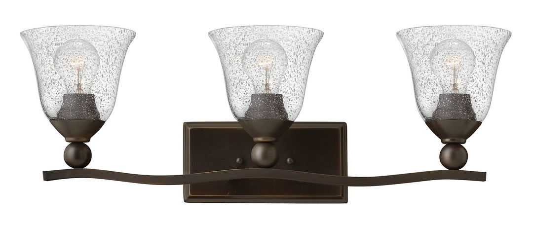 Hinkley Bolla 5893OB-CL Bath Vanity Light 26 in. wide - Olde Bronze with Clear Seedy glass