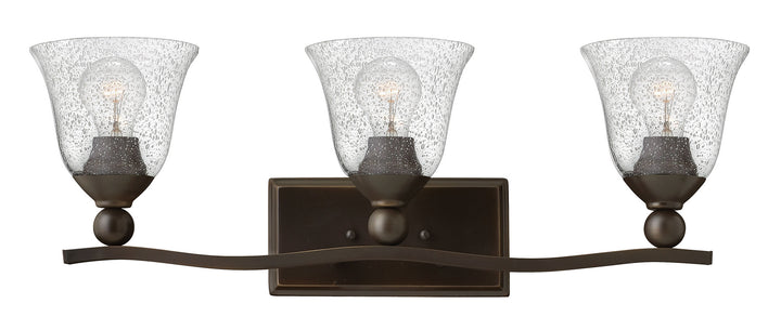 Hinkley Bolla 5893OB-CL Bath Vanity Light 26 in. wide - Olde Bronze with Clear Seedy glass