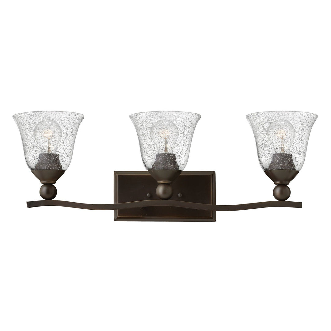 Hinkley Bolla 5893OB-CL Bath Vanity Light 26 in. wide - Olde Bronze with Clear Seedy glass