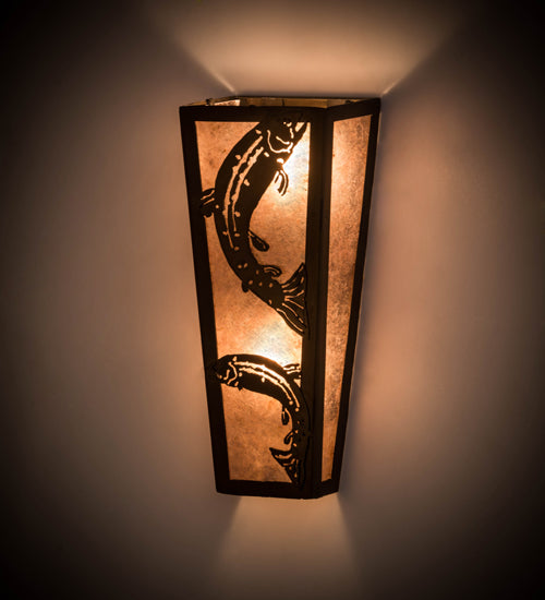 Meyda Tiffany Leaping Trout 69242 Wall Light - Antique Copper