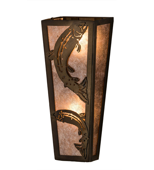 Meyda Tiffany Leaping Trout 69242 Wall Light - Antique Copper