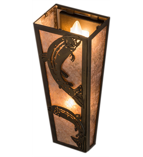 Meyda Tiffany Leaping Trout 69242 Wall Light - Antique Copper