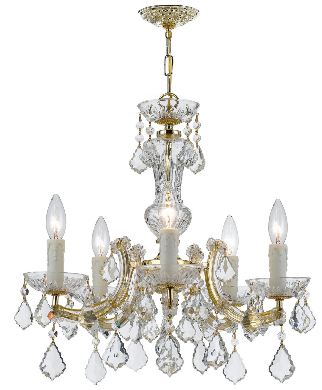Crystorama Maria Theresa 4376-GD-CL-S Chandelier Light - Gold