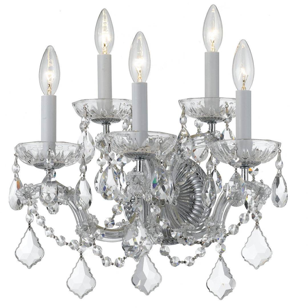 Crystorama Maria Theresa 4404-CH-CL-SAQ Wall Light - Polished Chrome
