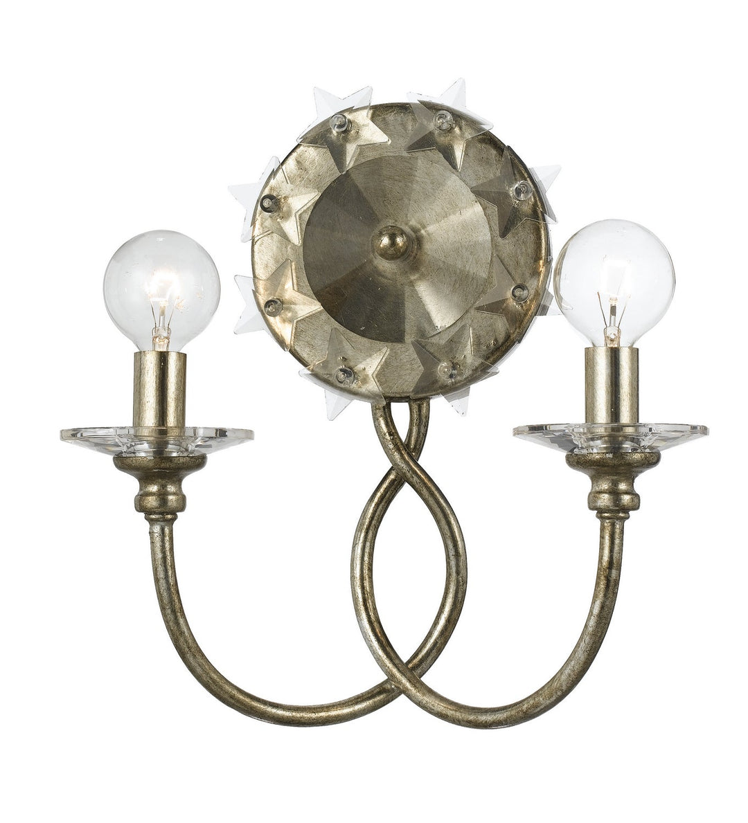 Crystorama Willow 442-SA Wall Light - Antique Silver