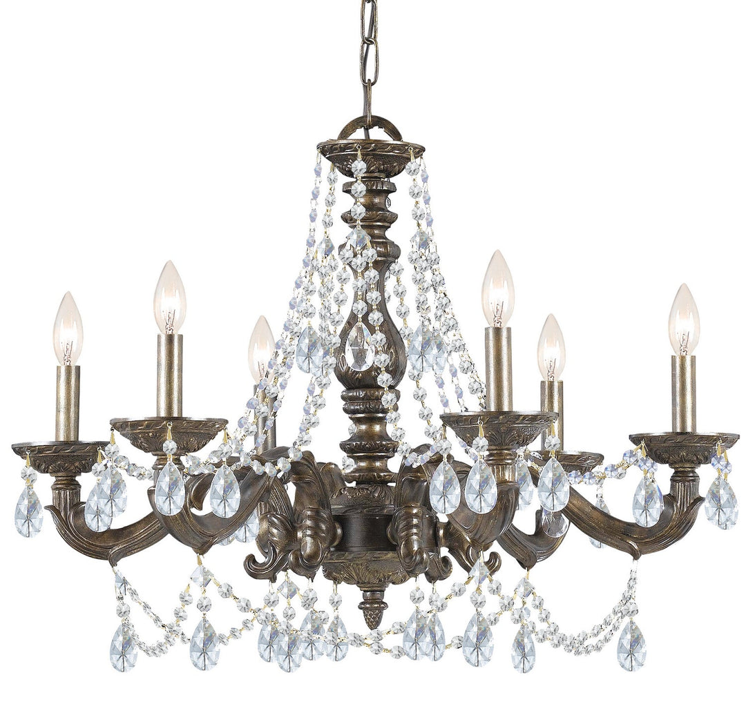 Crystorama Paris Market 5026-VB-CL-SAQ Chandelier Light - Venetian Bronze