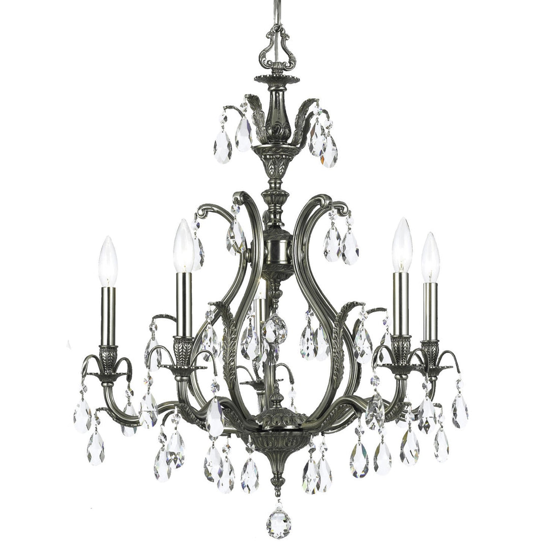 Crystorama Dawson 5565-PW-CL-MWP Chandelier Light - Pewter