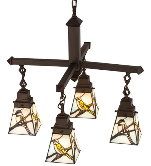 Meyda Tiffany Backyard Friends 69276 Chandelier Light - Mahogany Bronze