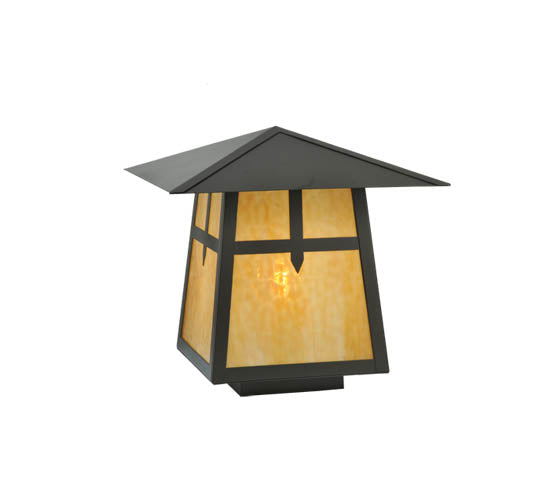 Meyda Tiffany Lighting 69282 Stillwater One Light Pier Mount Outdoor Bronze / Dark