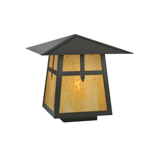 Meyda Tiffany Lighting 69282 Stillwater One Light Pier Mount Outdoor Bronze / Dark