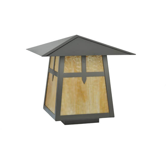 Meyda Tiffany Lighting 69282 Stillwater One Light Pier Mount Outdoor Bronze / Dark