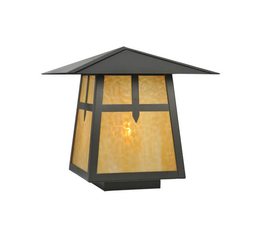 Meyda Tiffany Lighting 69282 Stillwater One Light Pier Mount Outdoor Bronze / Dark