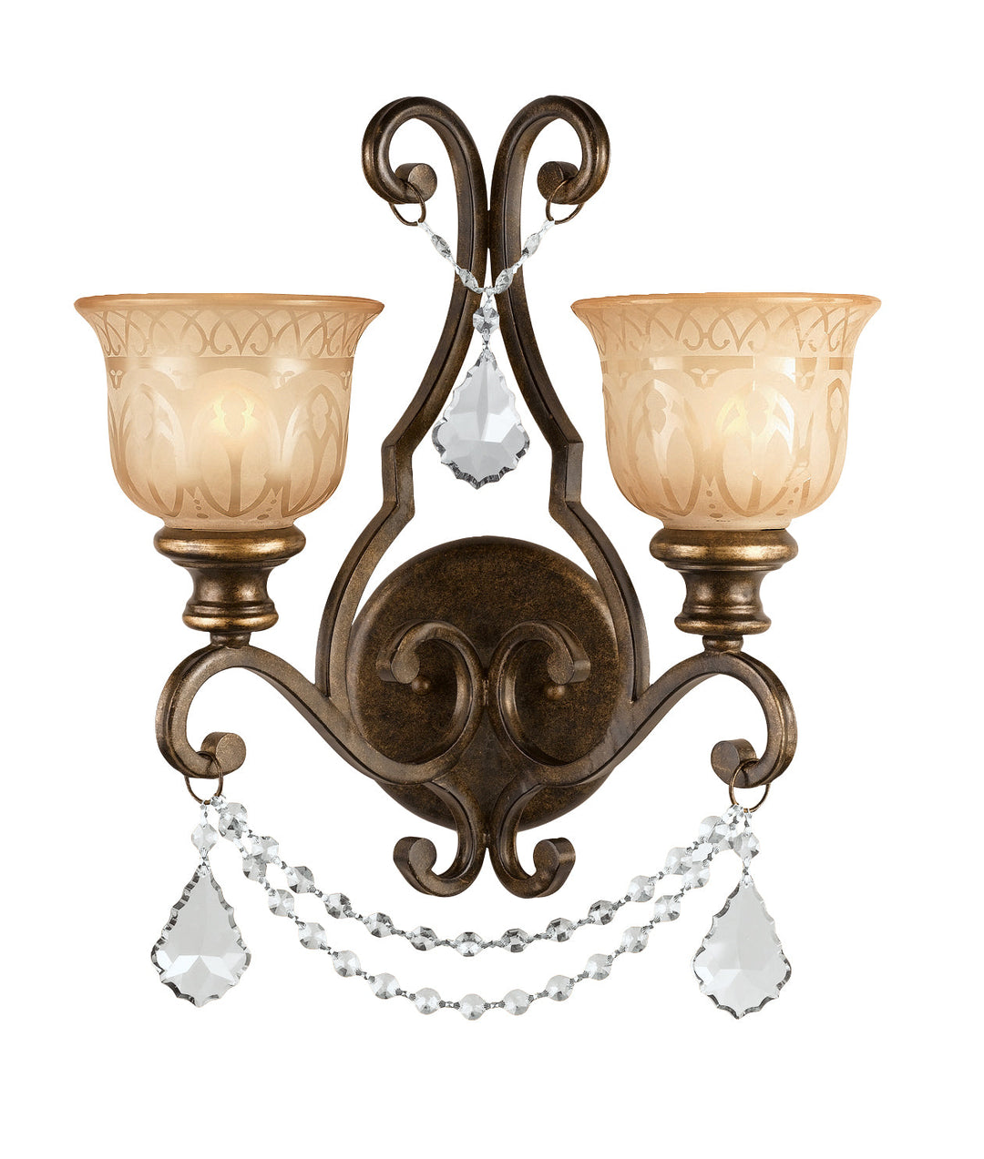 Crystorama Norwalk 7502-BU-CL-SAQ Wall Light - Bronze Umber