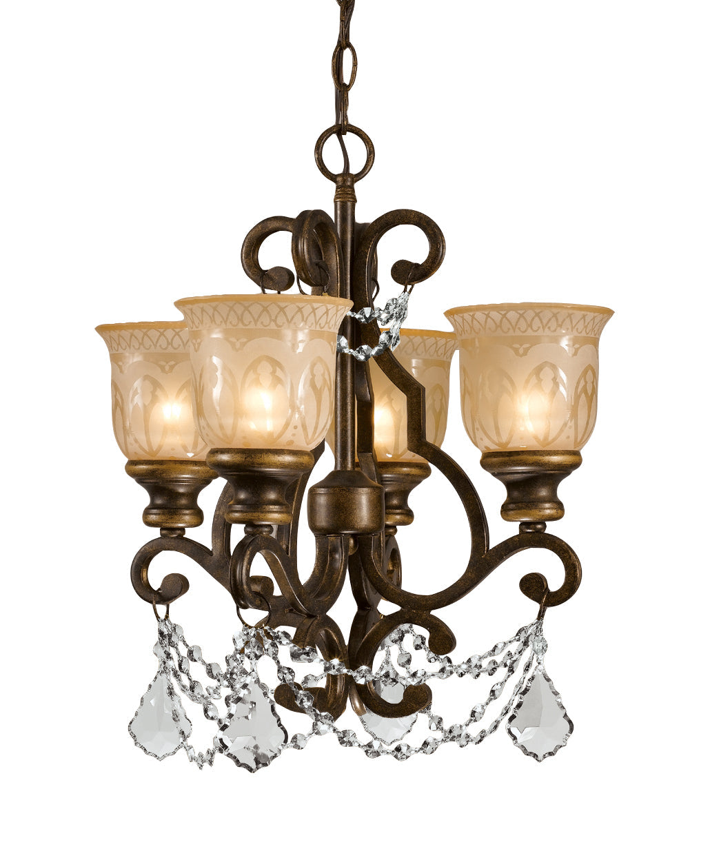Crystorama Norwalk 7504-BU-CL-SAQ Chandelier Light - Bronze Umber