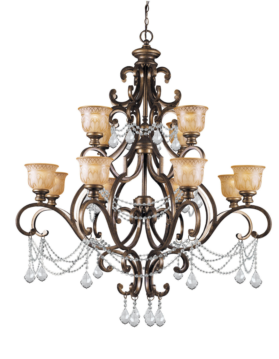 Crystorama Norwalk 7512-BU-CL-I Chandelier Light - Bronze Umber