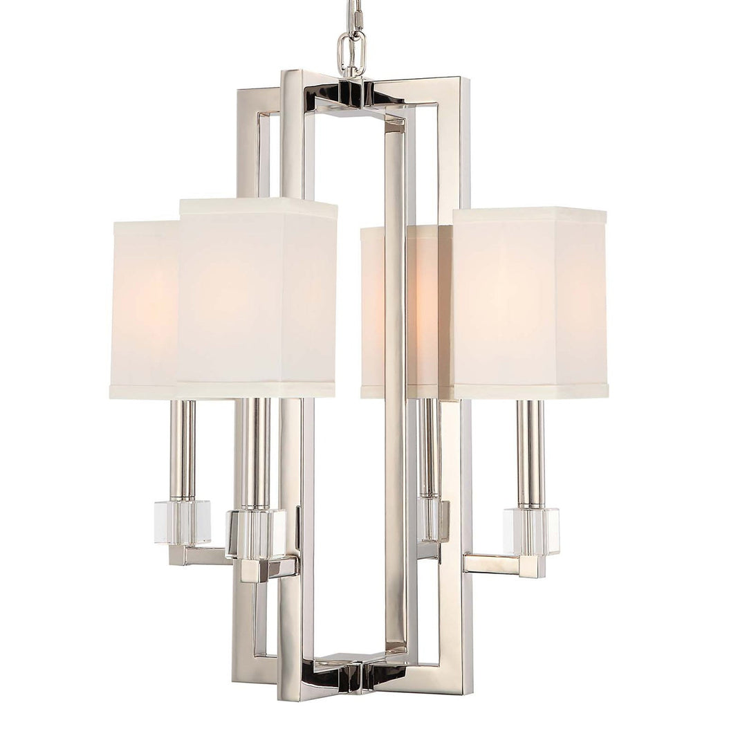 Crystorama Dixon 8884-PN Chandelier Light - Polished Nickel