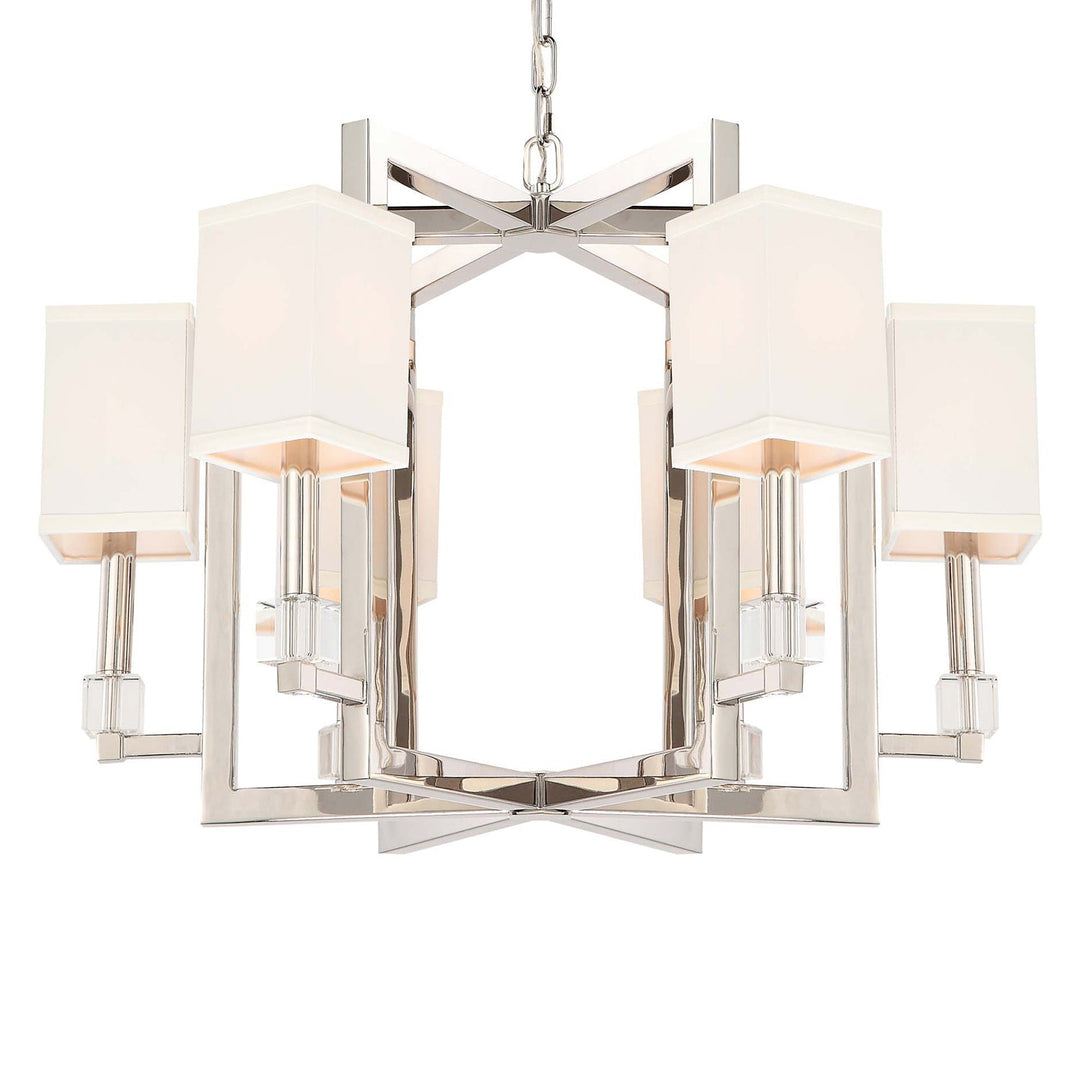 Crystorama Dixon 8886-PN Chandelier Light - Polished Nickel