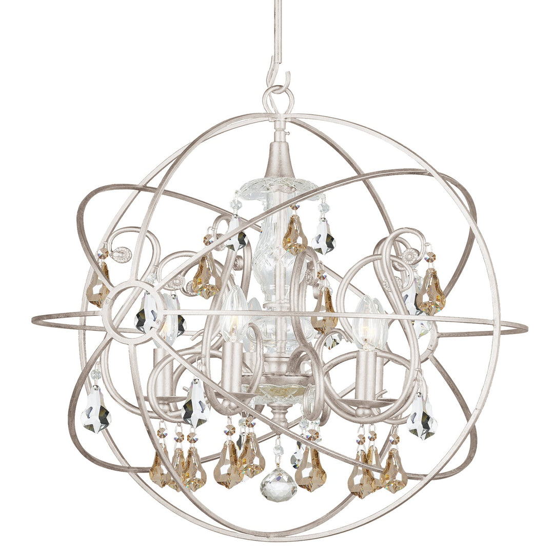 Crystorama Solaris 9026-OS-GS-MWP Chandelier Light - Olde Silver