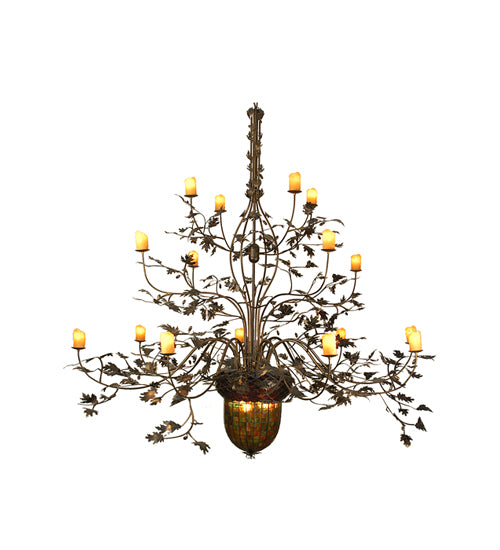 Meyda Tiffany Greenbriar Oak 69366 Chandelier Light - Antique Copper