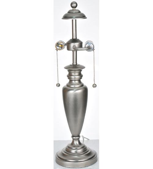 Meyda Tiffany Lighting 69406 Venice Two Light Table Base Utility Light Pewter, Nickel, Silver