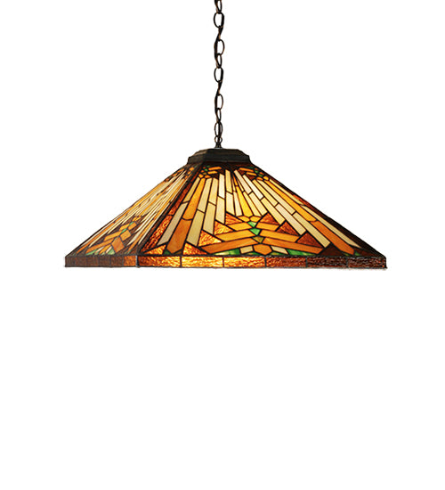 Meyda Tiffany Nuevo Mission 69419 Pendant Light - Mahogany Bronze