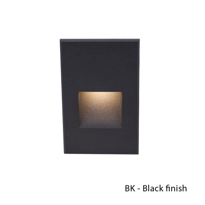 Wac Lighting WL-LED200F-BL-BK Modern Ledme Step And Wall Lights Home Decor Black On Aluminum