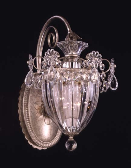 Schonbek Lighting 1240-48A  Bagatelle Wall Sconce Light Antique Silver