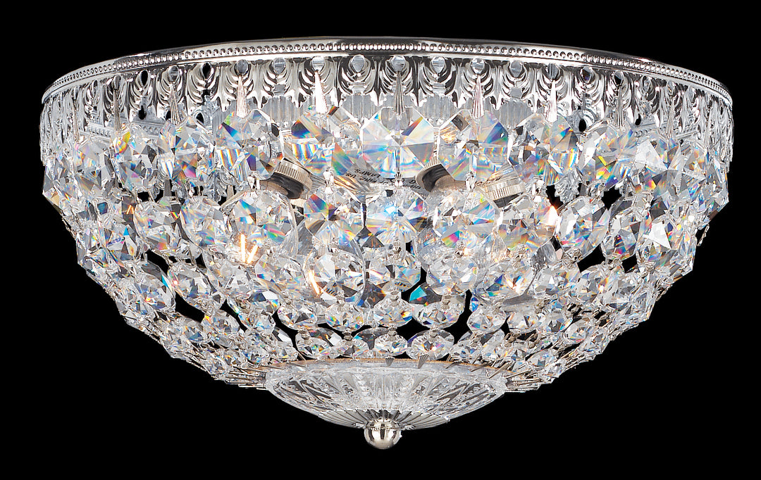 Schonbek Lighting 1560-40S  Petit Crystal Ceiling Light Silver