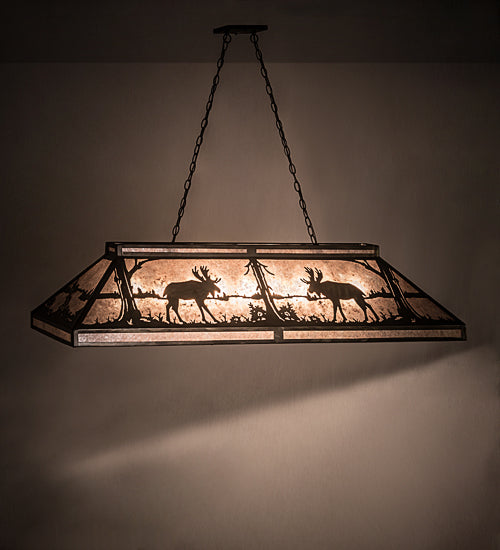 Meyda Tiffany Moose At Lake 69610 Pendant Light - Antique Copper