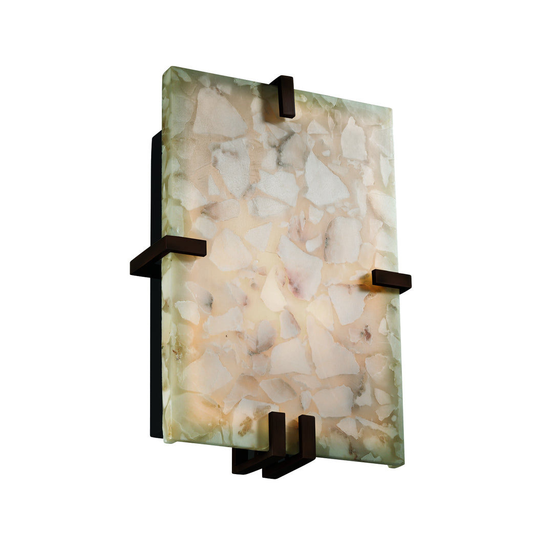 Justice Designs Alabaster Rocks! ALR-5551-DBRZ Wall Light - Dark Bronze