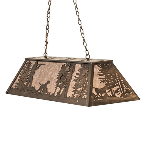 Meyda Tiffany Quail Hunter W/Dog 70118 Pendant Light - Antique Copper