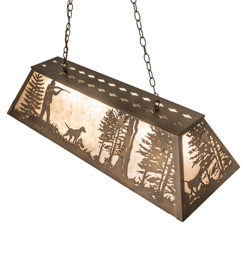 Meyda Tiffany Quail Hunter W/Dog 70118 Pendant Light - Antique Copper