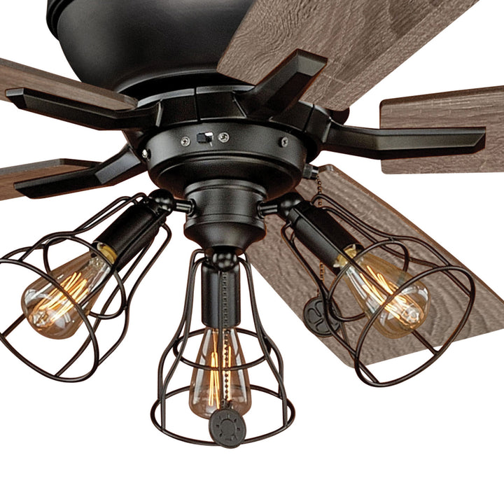 Vaxcel Clybourn F0042 Ceiling Fan - Bronze, Driftwood-Dark Maple/