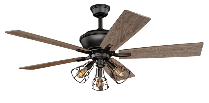 Vaxcel Clybourn F0042 Ceiling Fan - Bronze, Driftwood-Dark Maple/