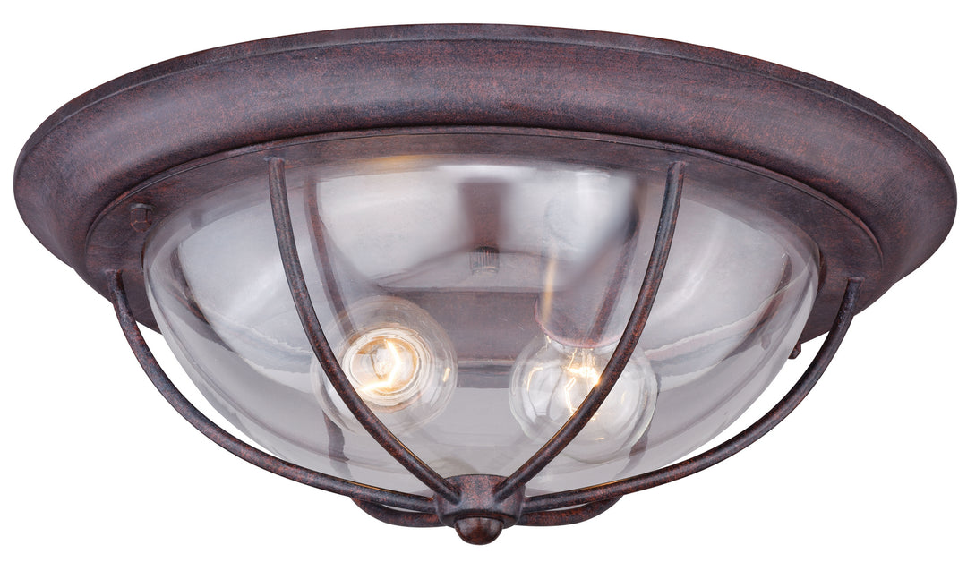 Vaxcel Lighting T0220 Dockside Two Light Outdoor Flush Mount Outdoor Bronze / Dark