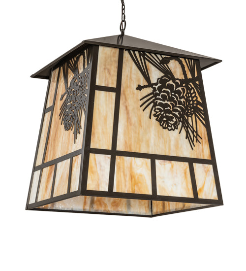 Meyda Tiffany Lighting 70142 Stillwater Four Light Pendant Outdoor Bronze / Dark