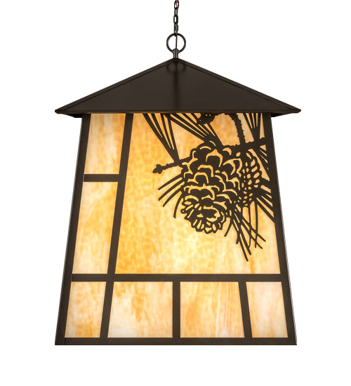 Meyda Tiffany Lighting 70142 Stillwater Four Light Pendant Outdoor Bronze / Dark