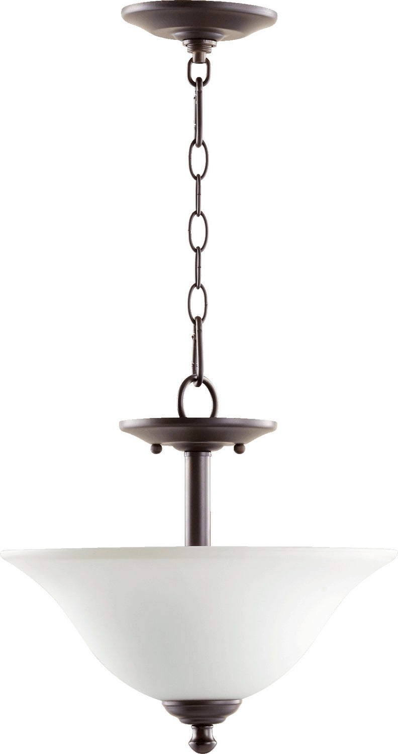 Quorum Spencer 2810-13186 Ceiling Light - Oiled Bronze W/ Satin Opal
