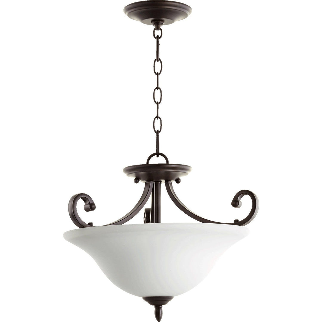 Quorum Bryant 2854-18186 Ceiling Light - Oiled Bronze W/ Satin Opal