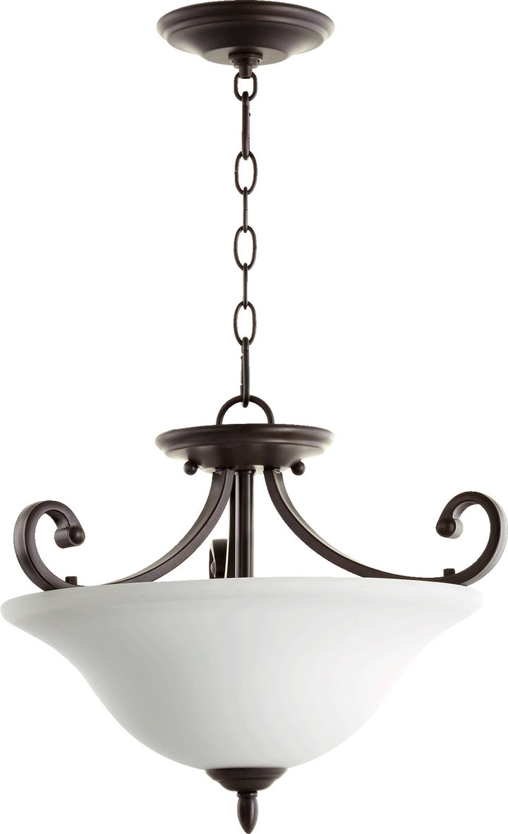 Quorum Bryant 2854-18186 Ceiling Light - Oiled Bronze W/ Satin Opal