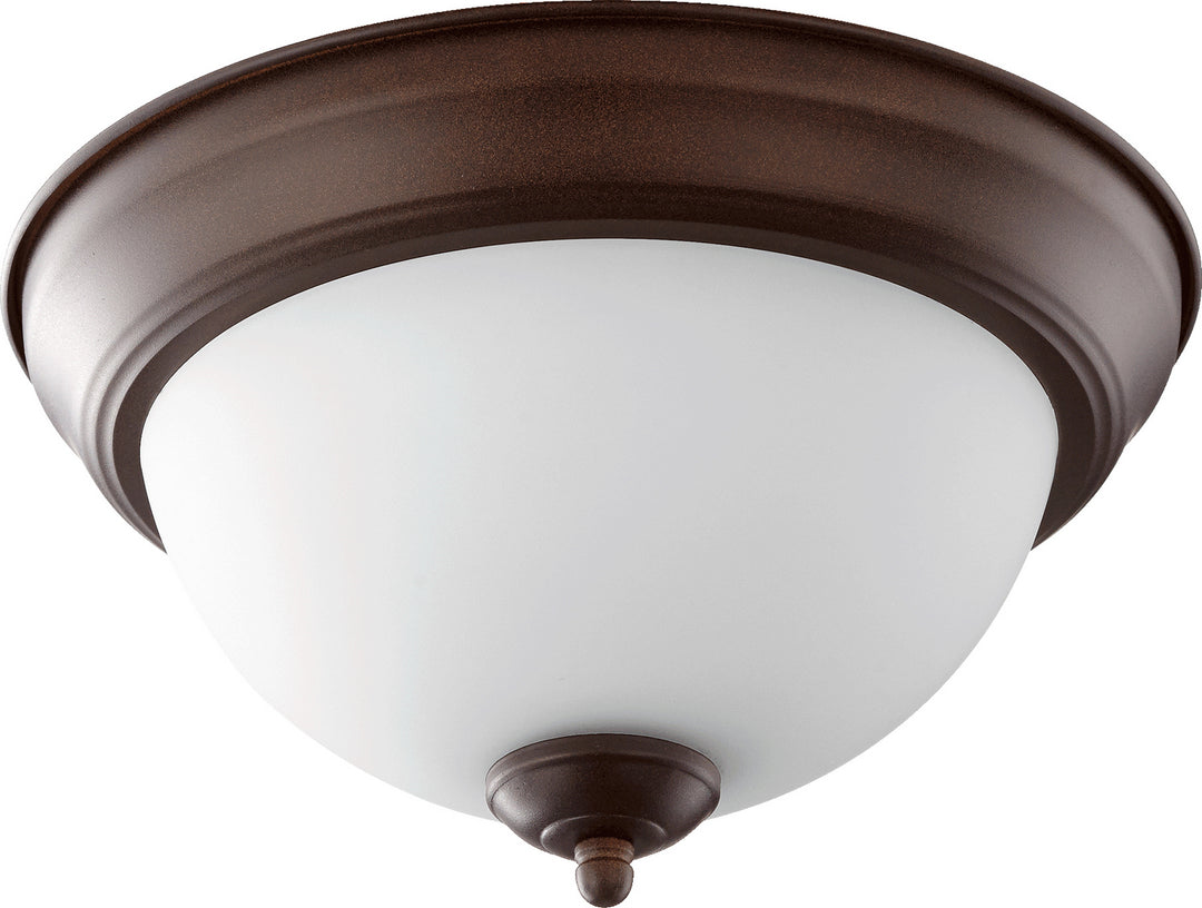 Quorum 3063 Ceiling Mounts 3063-11-86 Ceiling Light - Oiled Bronze W/ Satin Opal