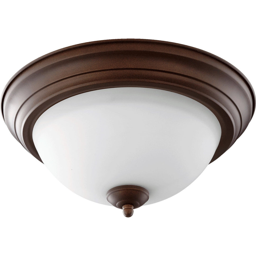 Quorum 3063 Ceiling Mounts 3063-13-86 Ceiling Light - Oiled Bronze W/ Satin Opal