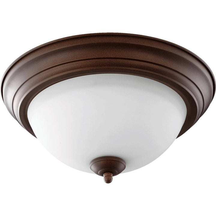 Quorum 3063 Ceiling Mounts 3063-13-86 Ceiling Light - Oiled Bronze W/ Satin Opal