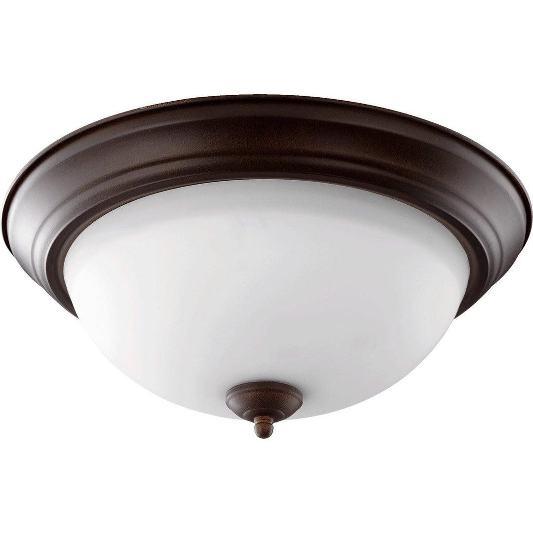 Quorum 3063 Ceiling Mounts 3063-15-86 Ceiling Light - Oiled Bronze W/ Satin Opal