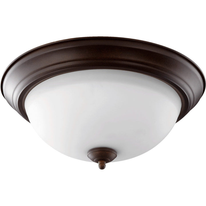 Quorum 3063 Ceiling Mounts 3063-15-86 Ceiling Light - Oiled Bronze W/ Satin Opal