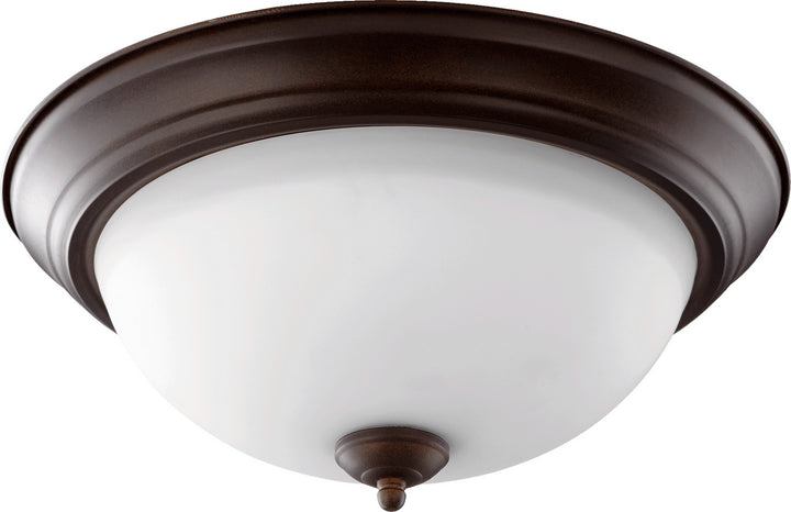 Quorum 3063 Ceiling Mounts 3063-15-86 Ceiling Light - Oiled Bronze W/ Satin Opal