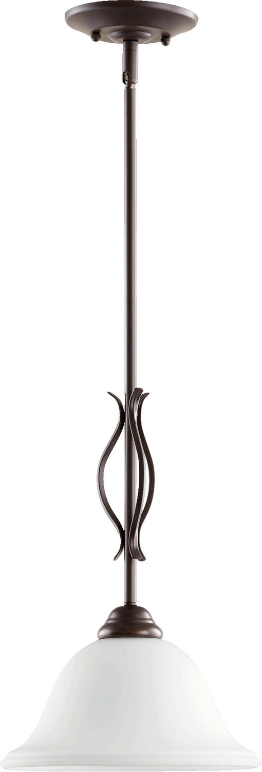 Quorum Spencer 3110-186 Pendant Light - Oiled Bronze W/ Satin Opal