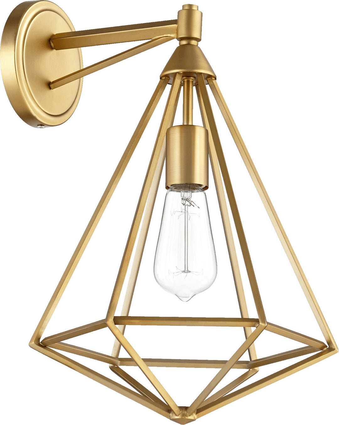 Quorum Bennett 5311-1-80 Wall Sconce Light - Aged Brass